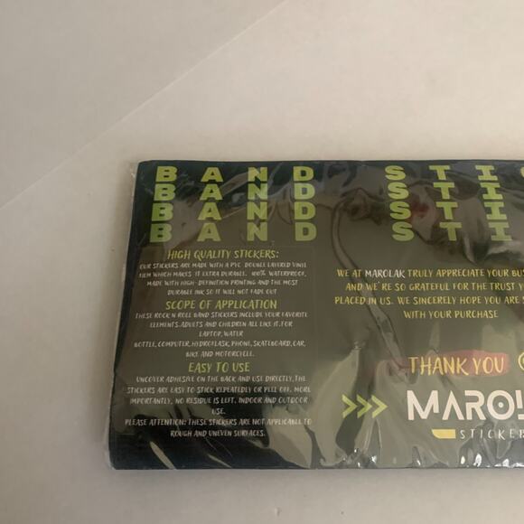 Marolak 500 Pieces Rock Vinyl Stickers Waterproof Brand New - Picture 3 of 10